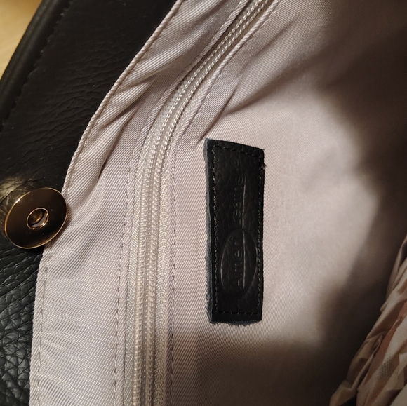 Ameri Elegant Espresso Black 100% Leather Woman's Bag - Picture 4 of 7